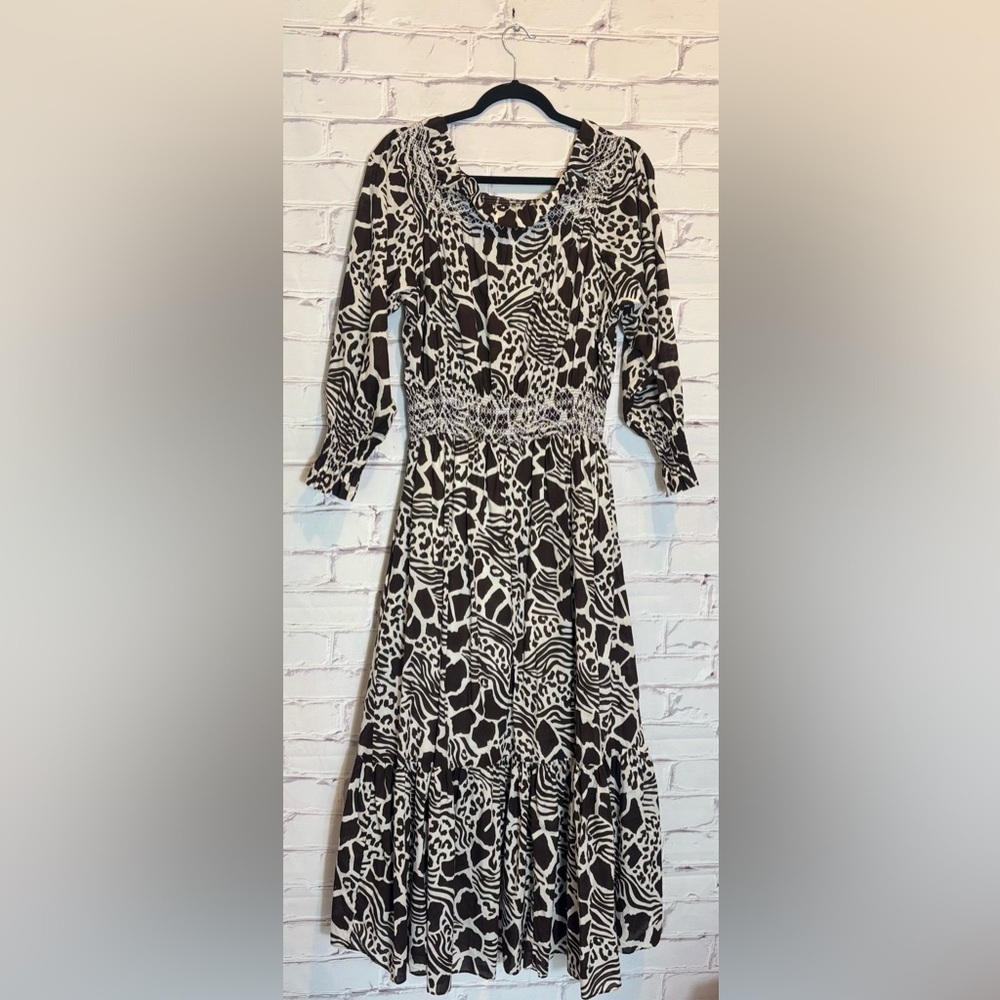 Adam Lippes x RTR Smocked Off the Shoulder Dress Size 8 - Picture 8 of 10